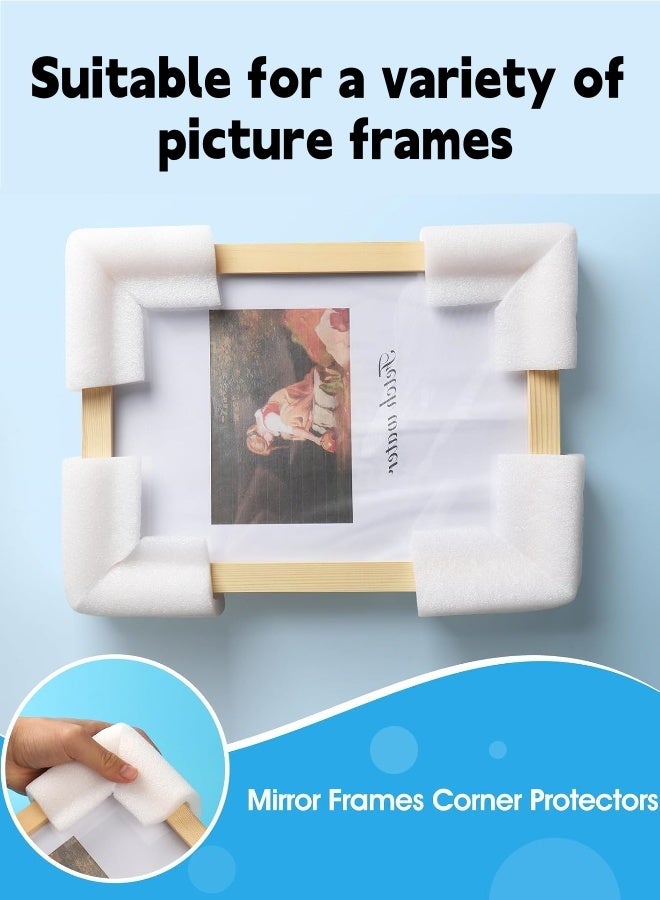 12 قطعة واقيات زوايا من الرغوة السميكة ، مواد تغليف سميكة على شكل حرف L لتبطين حواف الأثاث ، لحماية زوايا إطارات صناديق التلفزيون ذات المرايا المتحركة ، لشحن صناديق الصور والأعمال الفنية - Image 4