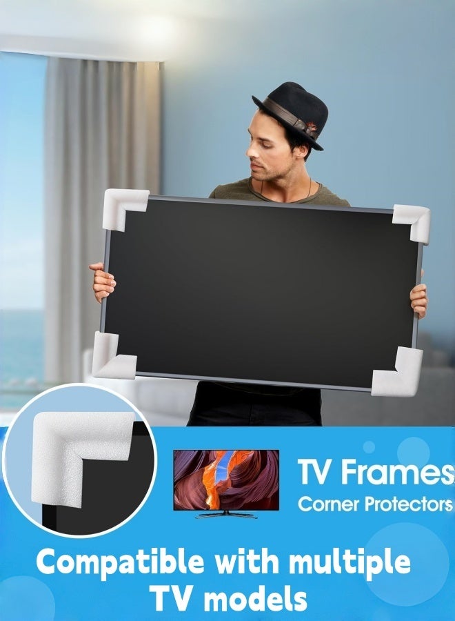 12 قطعة واقيات زوايا من الرغوة السميكة ، مواد تغليف سميكة على شكل حرف L لتبطين حواف الأثاث ، لحماية زوايا إطارات صناديق التلفزيون ذات المرايا المتحركة ، لشحن صناديق الصور والأعمال الفنية - Image 5