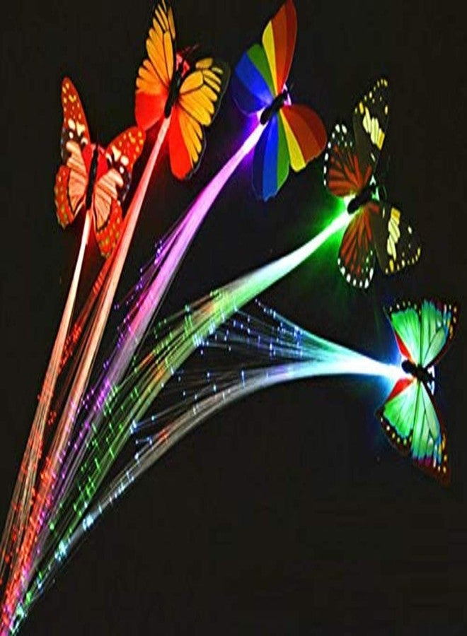 9UP™ 6Pcs Braid Optical Fibber Hairpin Party Décor | LED Flashing Light Butterfly Hair Clip | Girl and Women Party Favours For | LED Hair Pin | LED Hair Accessories - Image 5