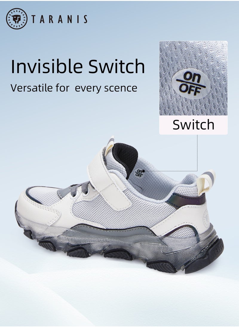 Taranis - Boys Fashionable Light Sneakers for Summer,LED Flash,Breathable Mesh,Non-slip Kids Sports Shoes,Multiple Occasion - Image 1