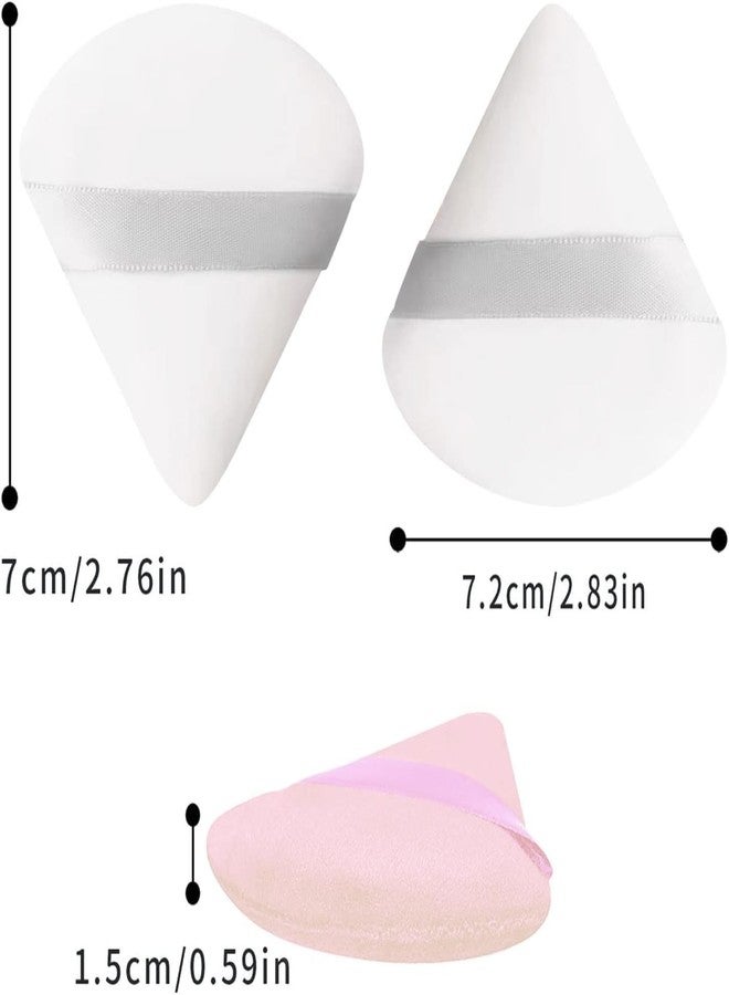 Calitate24 6 Pieces Powder Puff Soft Face Triangle Makeup Puff for Loose Powder Body Cosmetic Foundation Sponges Beauty Blender Makeup Tool Multicolors - Image 3