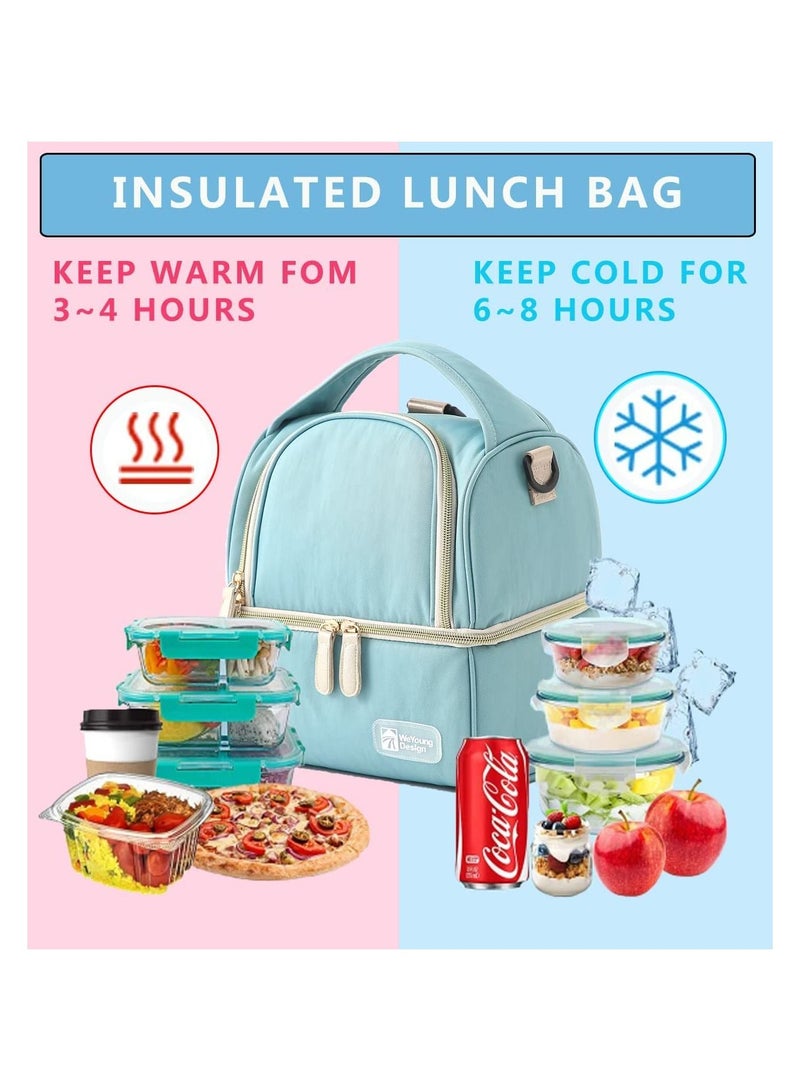 Cool Baby COOLBABY Lunch Bag , Insulated Lunch Bag with Adjustable Shoulder Strap(Blue)  - Image 2