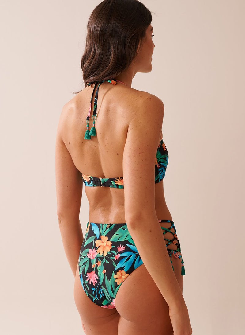 La Vie en Rose MIDNIGHT TROPICS Cutout Bandeau Bikini Top - Image 4