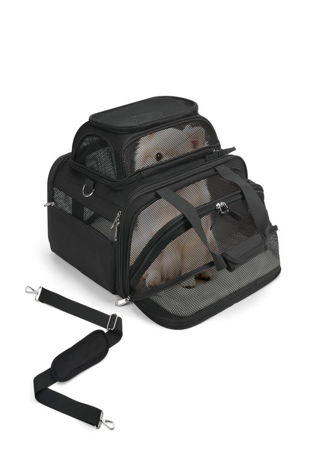 pidipiti 18x14x8 TSA Approved,top and Side Expandable pet Carrier for Extra-Small Dog Under 6 lbs,or Medium cat Under 10 lbs,for Airlines only Have 8'' Height Space underseat - Image 1