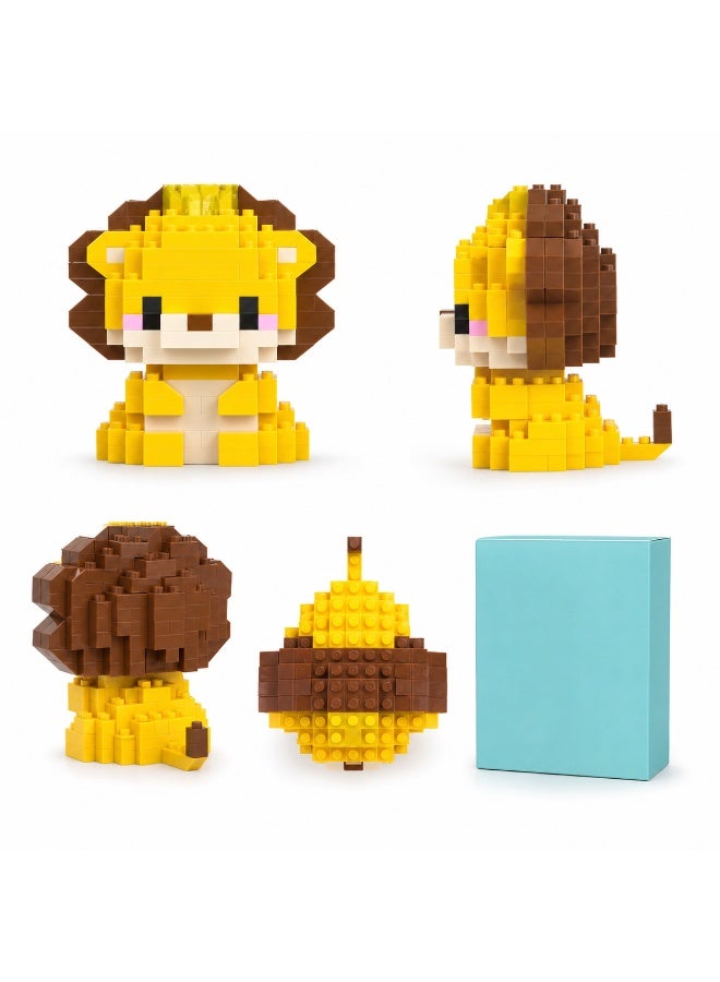 1 Set 148 Pcs Lion Shaped Micro Building Blocks, DIY Educational Assembly Toy With Fixed Dimensions, For Hands-on Ability Training Of Children Aged 6 And Above - Image 5