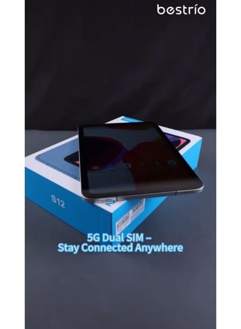 BESTRIO جهاز لوحي S12 بشاشة INCELL مقاس 11.0 بوصة، ذاكرة وصول عشوائي 12GB، تخزين 512GB، دعم شريحتين 5G، معالج ثماني النواة بسرعة 2.0GHz، بطارية 8000mAh للعمل، الألعاب والترفيه - Image 4