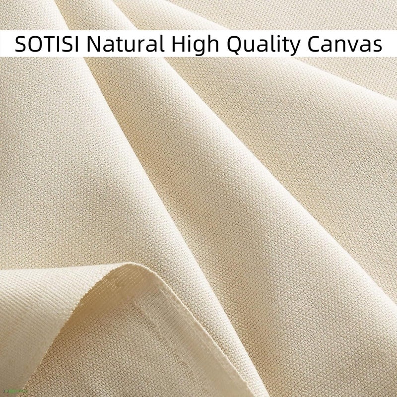 SOTISI Canvas Fabric, Premium 10oz Natural Cotton Duck Canvas Fabric 62'' Wide for Arts & Crafts, Backings, Covers,1Yd (60 x 36 inchs) - Image 2