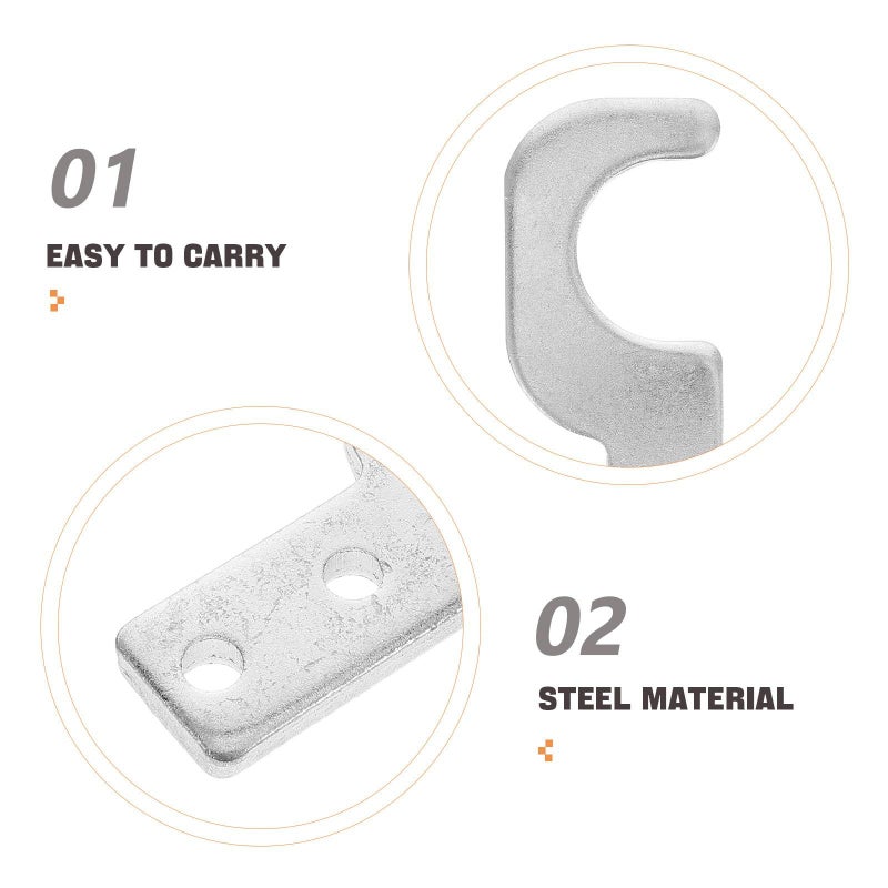 2Pcs Heavy Duty Steel Scaffold Step Hooks Locking Clamps for Secure Platform Support - Image 4
