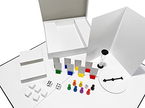 Create Your Own Board Game Set DIY Kit with Blank Game Board Game Pieces Blank Cards Dice Spinner Rulebook Sand Timer Build Your Own Game for Family Board Games