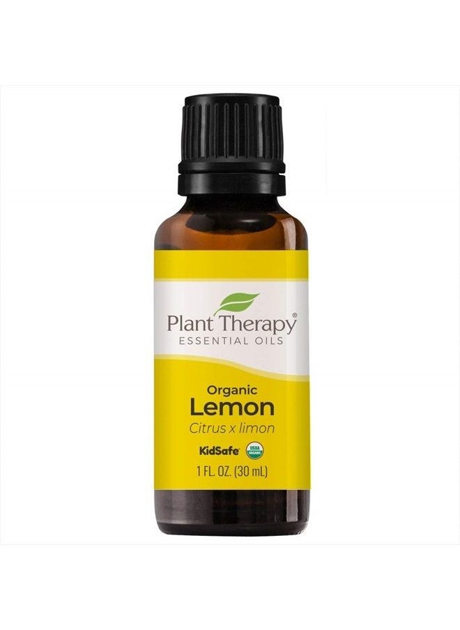 Plant Therapy Organic Lemon Essential Oil 100% Pure, USDA Certified Organic, Undiluted, Natural Aromatherapy, Therapeutic Grade 30 mL (1 oz)  - Image 1