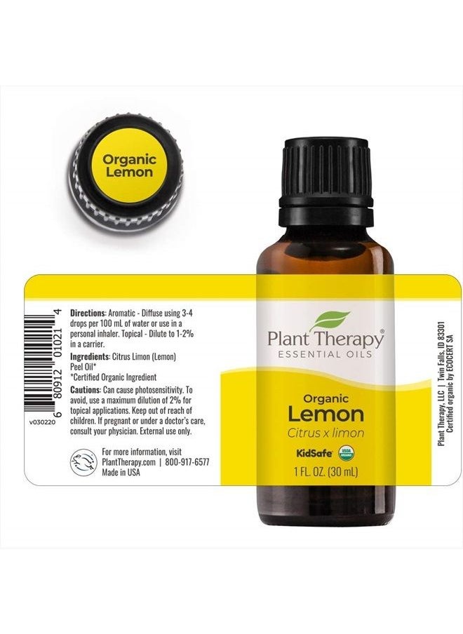 Plant Therapy Organic Lemon Essential Oil 100% Pure, USDA Certified Organic, Undiluted, Natural Aromatherapy, Therapeutic Grade 30 mL (1 oz)  - Image 5
