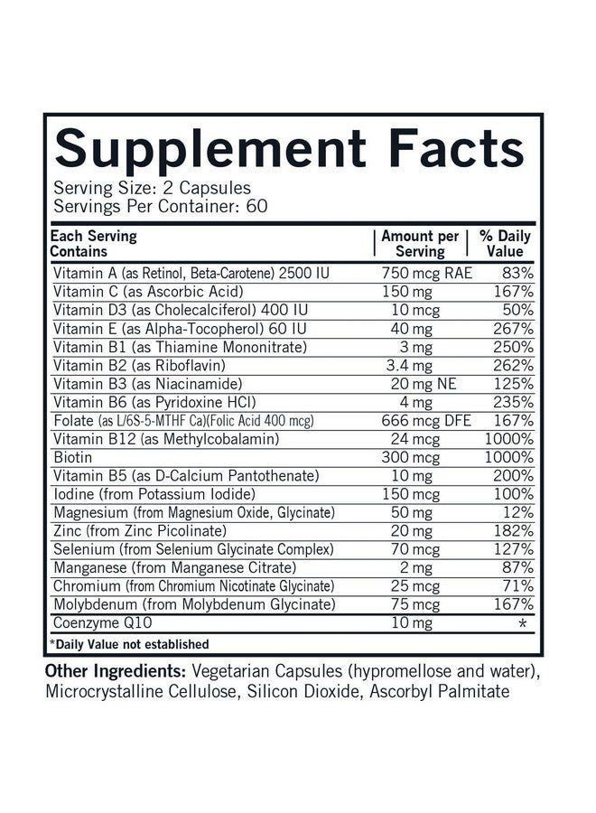 Kirkman - Children's Multivitamin & Mineral - 120 Capsules - with 5-MTHF - Potent Broad Spectrum Vitamin/Mineral Supplement - Hypoallergenic - Image 2