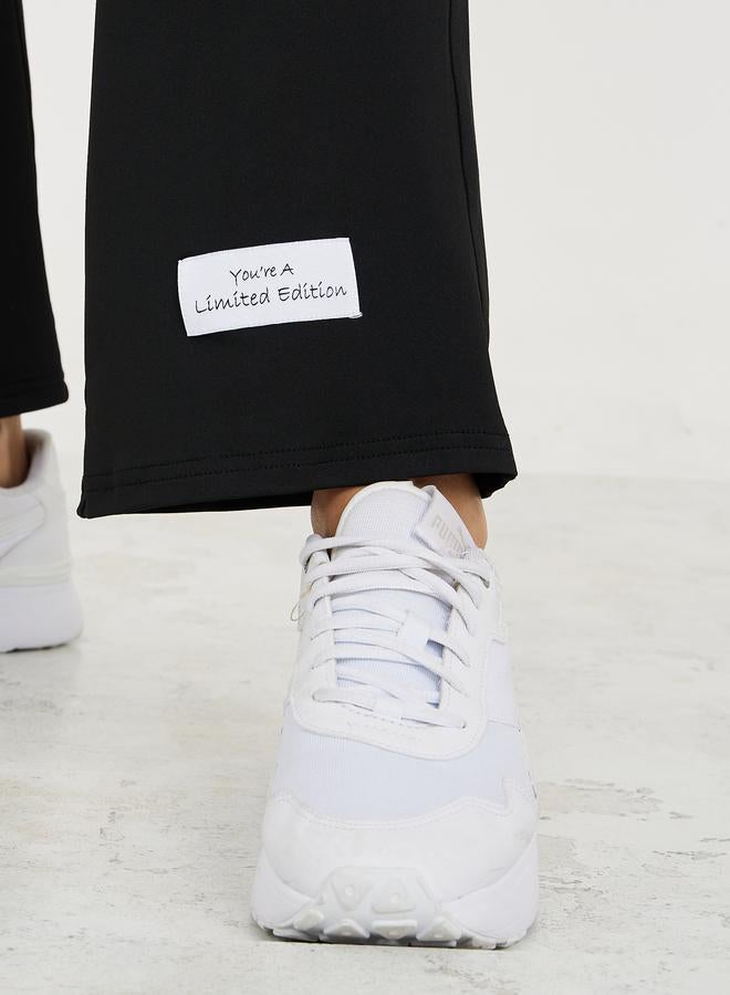 ستايلي اكتيف ليجنز رياضي بقصة واسعة وتفاصيل جيب عالي الخصر - Image 3