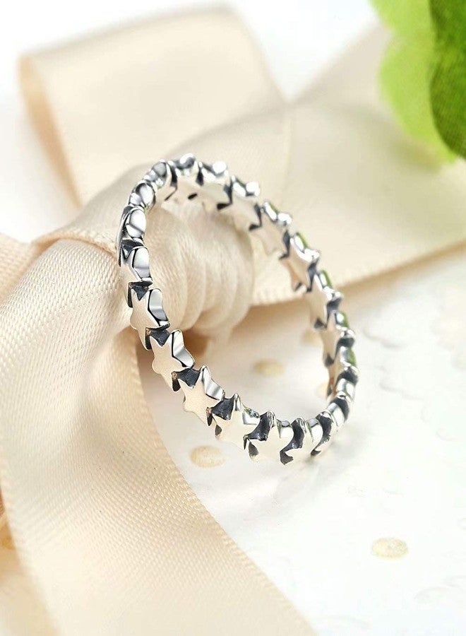 Presentski Ifinity Star Stacking Rings Sterling Silver Valentines Day Jewelry for Women - Image 4