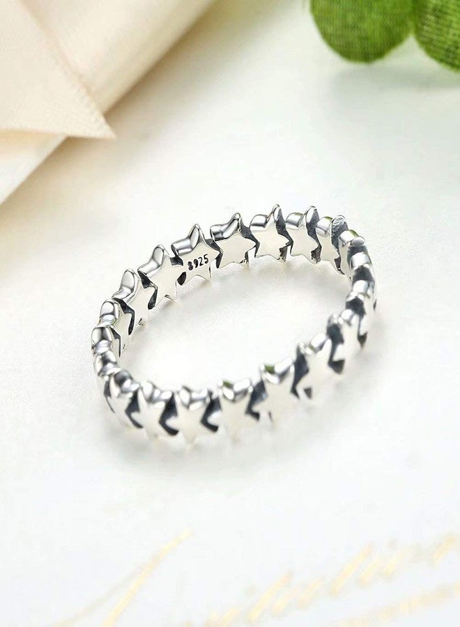 Presentski Ifinity Star Stacking Rings Sterling Silver Valentines Day Jewelry for Women - Image 3