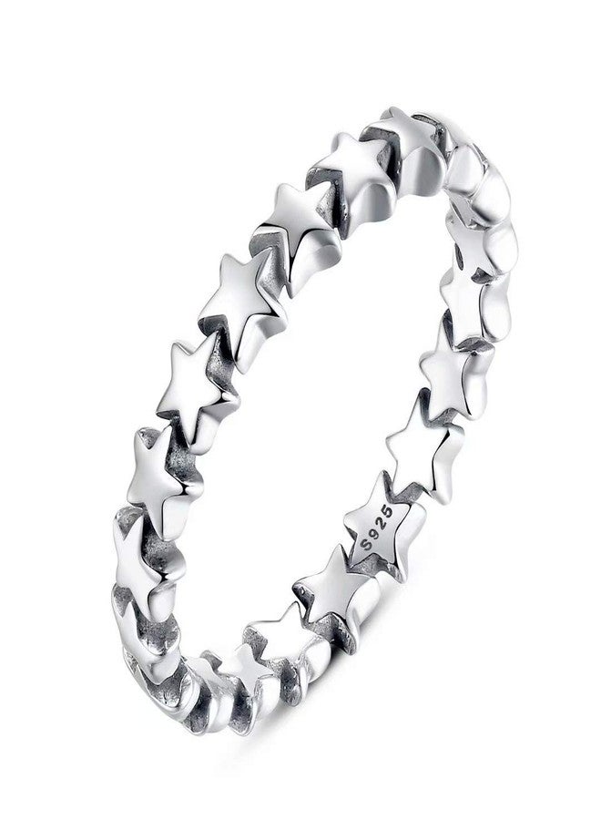 Presentski Ifinity Star Stacking Rings Sterling Silver Valentines Day Jewelry for Women - Image 1