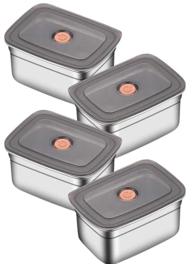 DHVYANT MART Small Food Grade Fridge Storage Container | Leak Proof & Airtight | Freshness Rubber Grip Locking | Kitchen Organizer | Ideal For Fruit-Snacks-Meal Prep | Steel Material (4) - Image 1