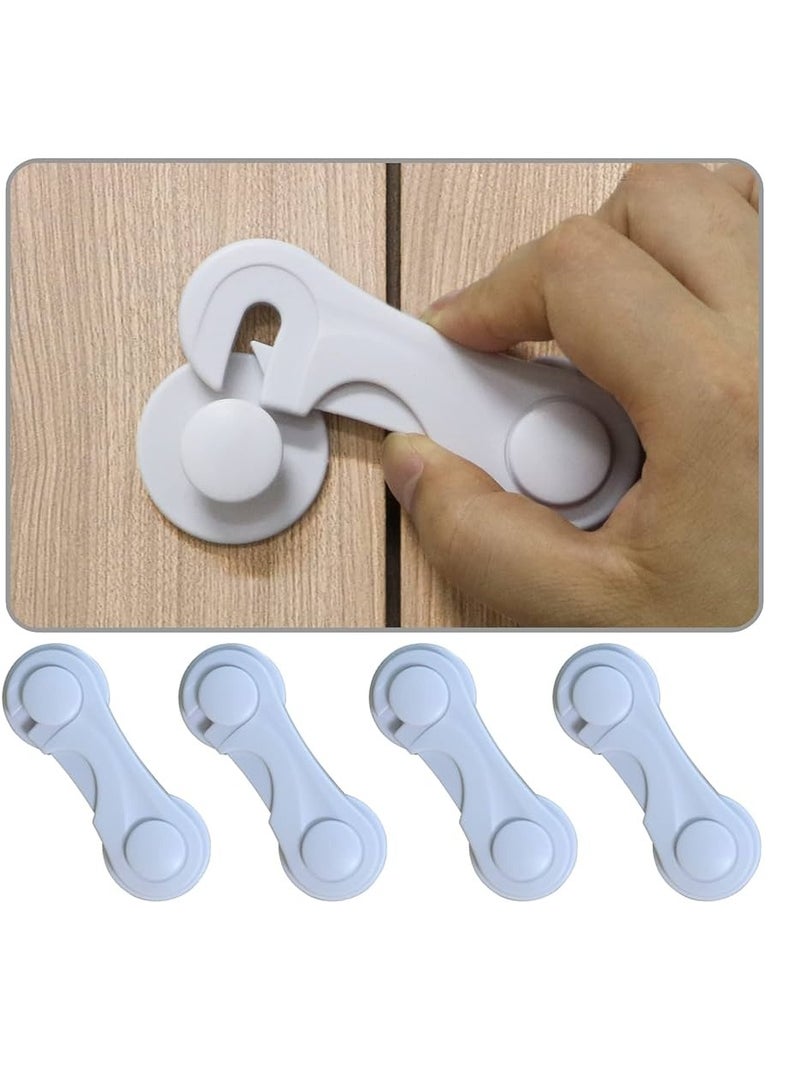 كنب أقفال خزانة سلامة الطفل، أسهل مزالج لاصقة لحماية الأطفال، لا حاجة لأي أدوات، تستخدم لأغراض متعددة للأثاث والمطبخ والأفران ومقاعد المراحيض والثلاجة قطعتين - Image 1