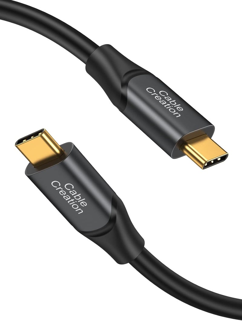 كابل USB C إلى C من CableCreation بطول 1.6 قدم، USB 3.2 Gen2 10 جيجابت في الثانية، يدعم إخراج فيديو 4K، كابل شحن USB C بقدرة 100 واط لـ Android Auto، SSD خارجي USB C، MacBook، iPad، Galaxy S23، إلخ، 0.5 متر - Image 1