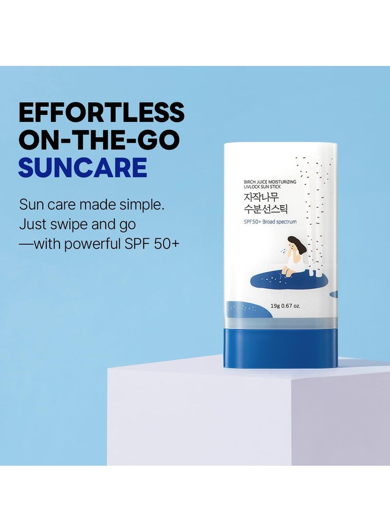 ROUND LAB Birch Juice Moisturizing UVLock Sun Stick 19g, 0.67oz. | Korean sunscreen, No White Cast, Strong UV Protection, portable sunscreen, Non-Toxic sunstick, Perfect for Outdoor activities - Image 2