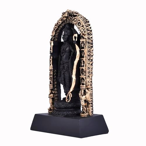 Craftam Polyresin Ram Lalla Idol,Shree Ram Lala Ayodhya Murti Statue for Home Temple Mandir Pooja, Decorative Gift for Diwali & Religious Decor(Gold,7 Inch) - Image 5