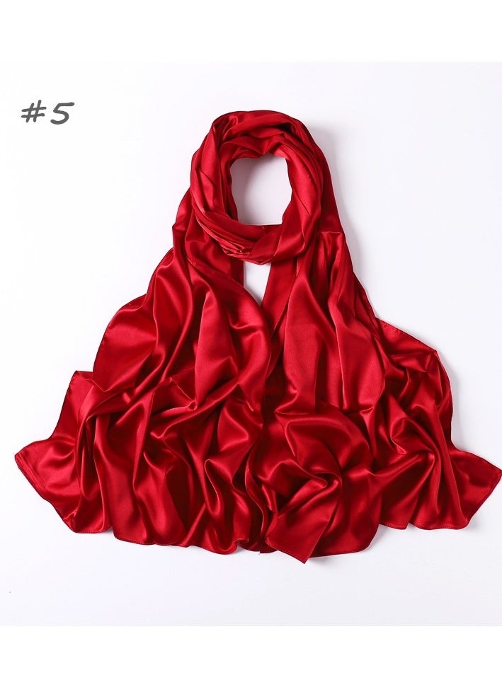 Generic New Simulation Silk Slippery Long Scarf for Muslim Women's Shawl, Headband Cover, Headscarf  - Image 1