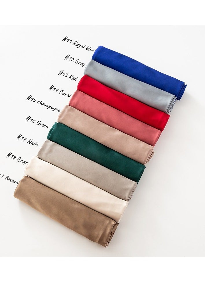 Generic New Simulation Silk Slippery Long Scarf for Muslim Women's Shawl, Headband Cover, Headscarf  - Image 3