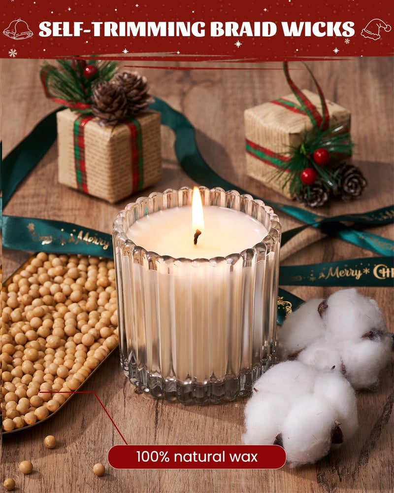 M&SENSE Fresh Baked Pie Soy Candles for Home Scented, Non Toxic Candles, 9.2oz Natural Organic Clean Burning Up to 60 Hours, Christmas Kitchen Decor Gifts for Women - Image 3