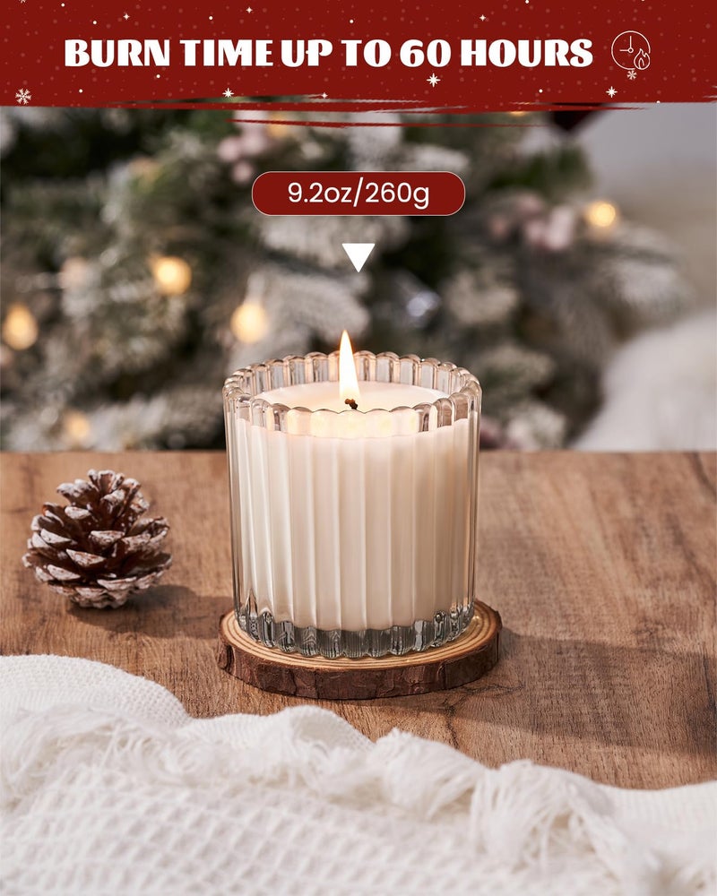 M&SENSE Fresh Baked Pie Soy Candles for Home Scented, Non Toxic Candles, 9.2oz Natural Organic Clean Burning Up to 60 Hours, Christmas Kitchen Decor Gifts for Women - Image 4