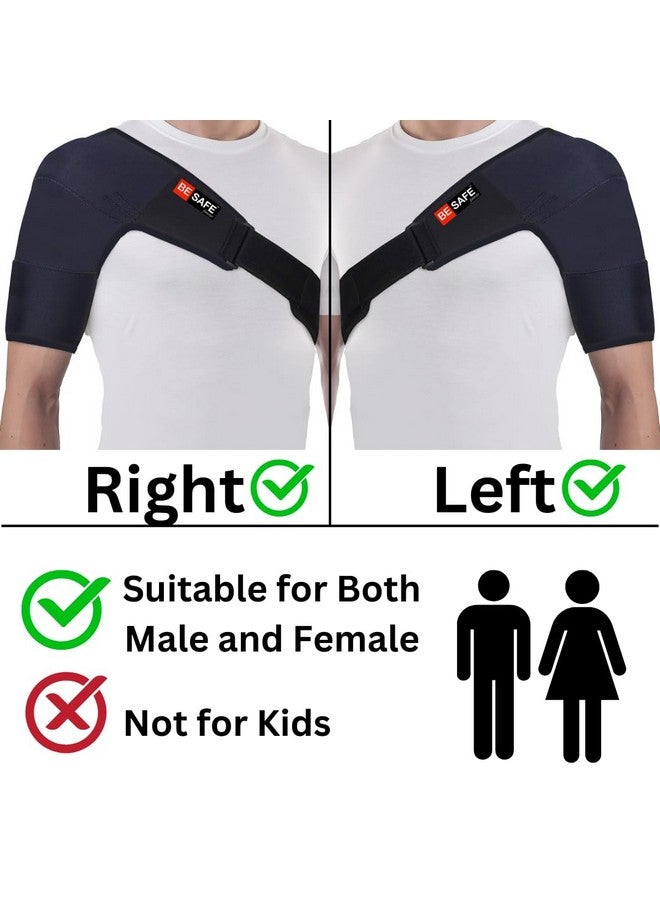 BESAFE Forever Shoulder Sling Support Wrap for Rotator Cuff, Dislocated AC Joint, Labrum Tear, Shoulder Pain Relief for Men and Women, Shoulder Immobilizer Belt, Black - Image 2