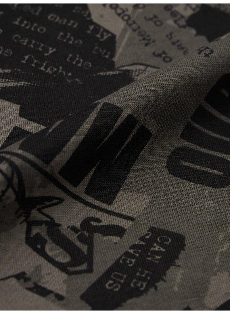 The Souled Store Superman: Men and Boys Short Sleeves Round Neck Grey Graphic Printed Cotton Oversized T-Shirts - Image 5