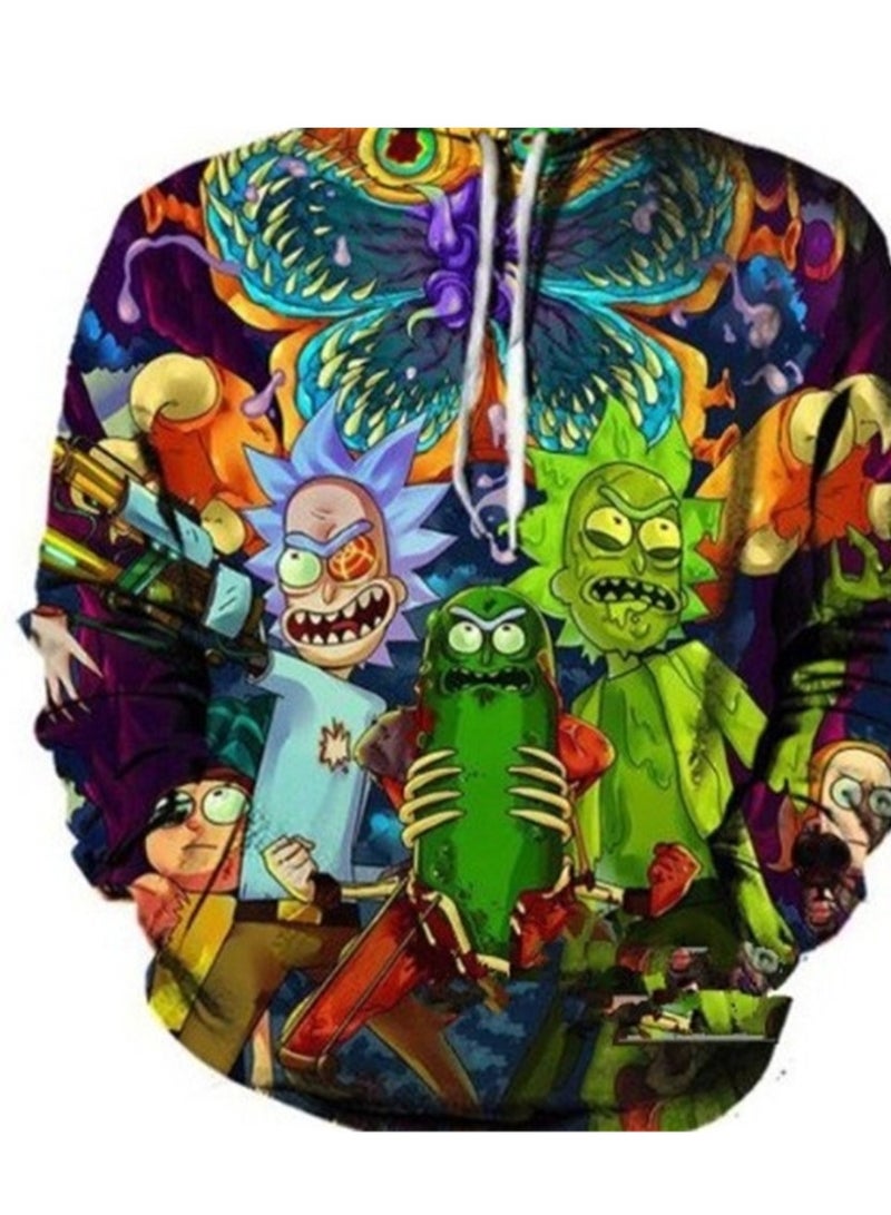 سويت شيرت جديد إبداعي مطبوع عليه ريك ومورتي بتقنية الطباعة الرقمية ثلاثية الأبعاد - Image 3