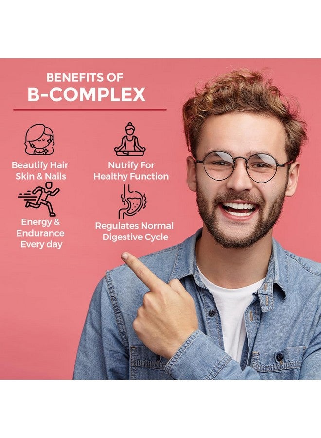Simply Herbal كبسولات فيتامين ب المركب العشبية ببساطة مع RDA لمكمل ب12 لنمو الشعر والتمثيل الغذائي ودعم وظيفة الدماغ الصحية (120 كبسولة) - Image 3