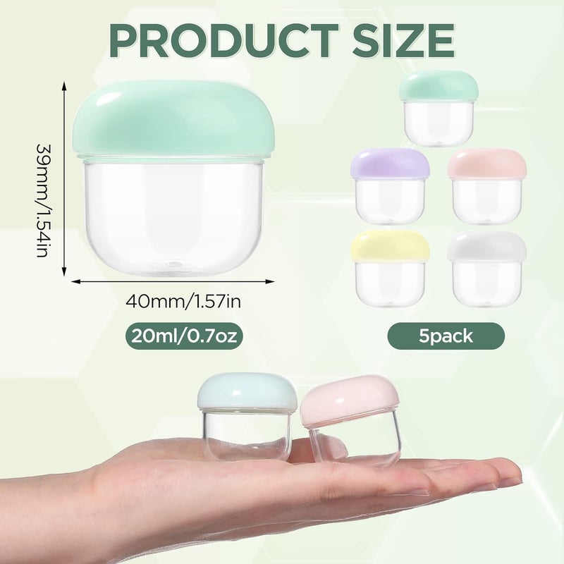 RONRONS 10 Pieces 20ml Travel Jars for Creams Leak Proof Mini Travel Containers with Lids Small Jar for Lip Balm Toiletries Cosmetic Makeup Bottles with Labels Plastic - Image 2