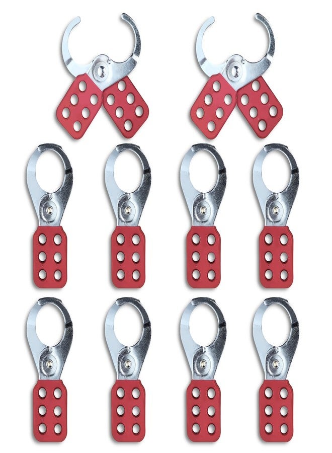 فلاين 10 قطع من مشابك قفل العلامة، مشبك قفل عازل آمن مزود بـ 6 فتحات قفل متشابكة، مشبك قفل لوتو من الألومنيوم لإدارة متعددة (قطر الفك الداخلي 1.5 بوصة) - Image 1