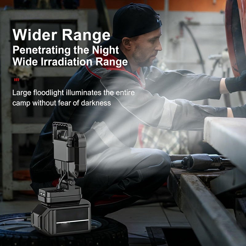 Adjustable USB Rechargeable LED Work Light High Brightness with 2 Ports for Night - Image 4