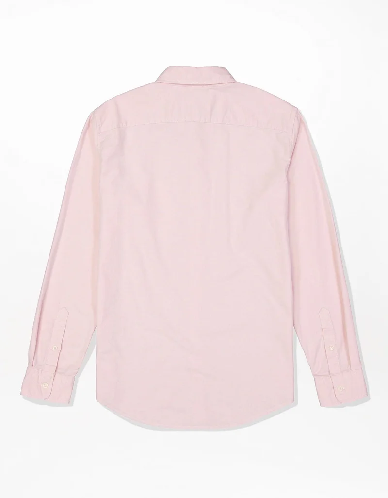 American Eagle  AE Slim Fit Flex Oxford Button-Up Shirt for Men | Best Price UAE