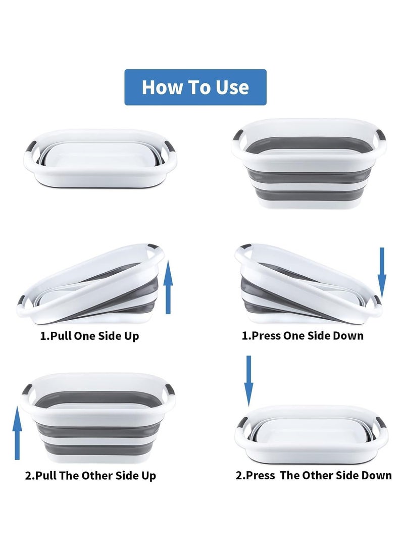 Collapsible Laundry Basket,Laundry Basket 38L  Foldable Pop Up Storage Container Organizer Portable Washing Tub Space Saving Hamper Basket - Image 3