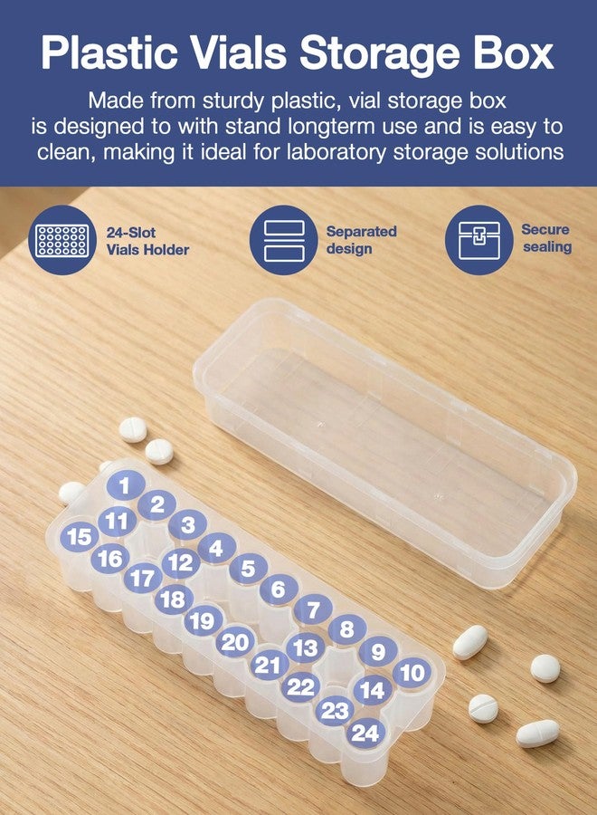 WIBOND 2 Pack 48-Slot Peptide Case for Fridge & Travel, Insulin Travel Case TSA Approved, Holds 24x 3mL Vials Per Box for Semaglutide, Tirzepatide, GLP-1 Medications (2 Clear Vial Holders) - Image 3