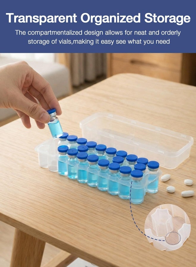WIBOND 2 Pack 48-Slot Peptide Case for Fridge & Travel, Insulin Travel Case TSA Approved, Holds 24x 3mL Vials Per Box for Semaglutide, Tirzepatide, GLP-1 Medications (2 Clear Vial Holders) - Image 4