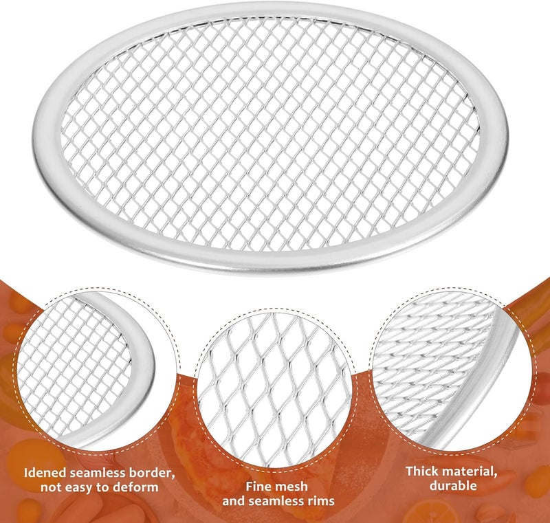 FAVOMOTO Non-stick 6-inch round Pizza Baking Pan Mesh Tray Oven Plate for Home and Restaurant Use - Image 3