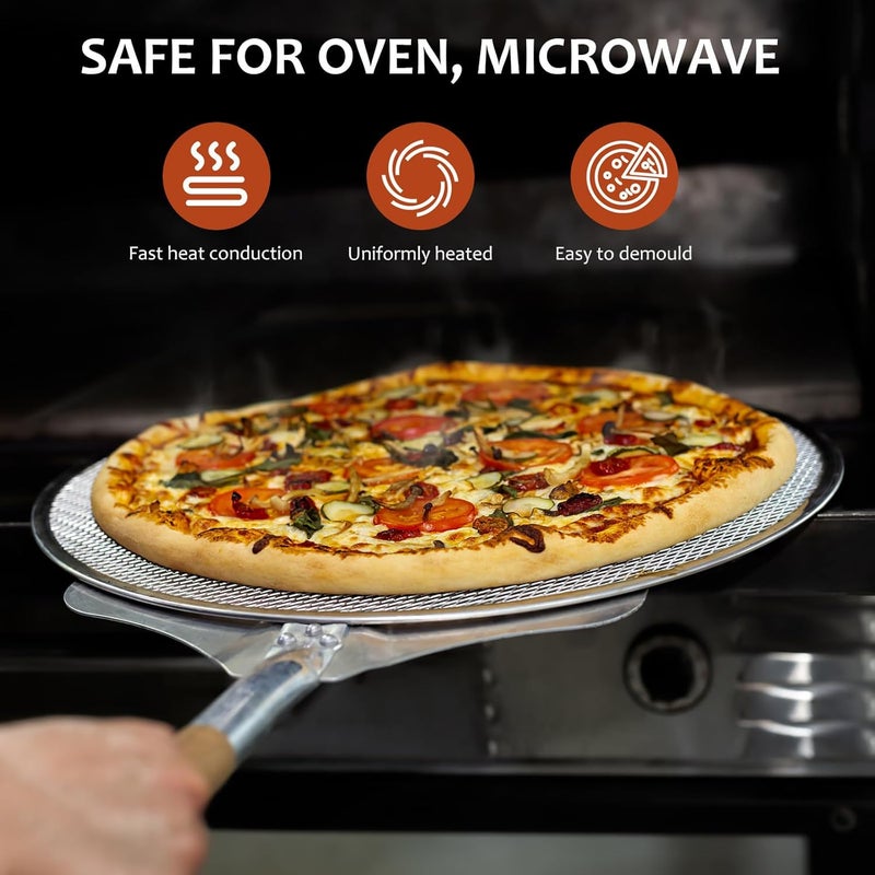 FAVOMOTO Non-stick 6-inch round Pizza Baking Pan Mesh Tray Oven Plate for Home and Restaurant Use - Image 5