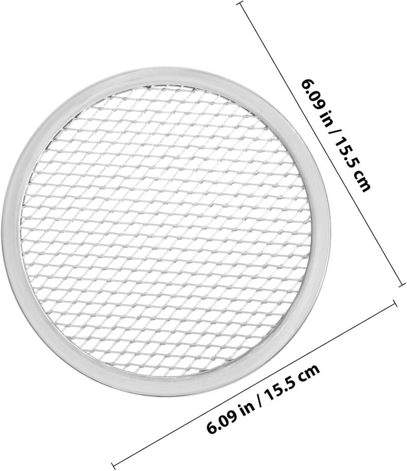 FAVOMOTO Non-stick 6-inch round Pizza Baking Pan Mesh Tray Oven Plate for Home and Restaurant Use - Image 2