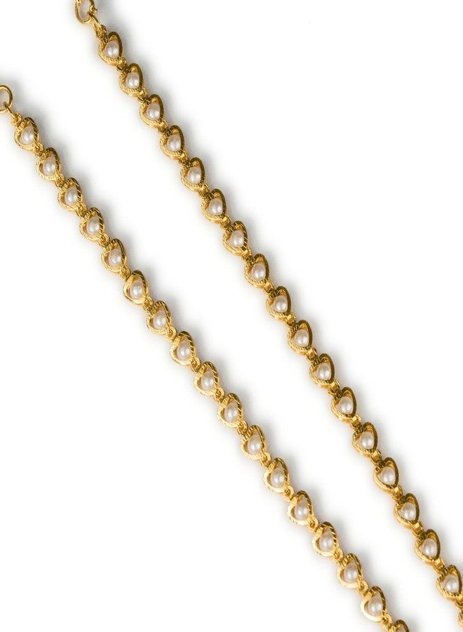 Sasitrends 1 Gram Micro Gold Plated Traditional Handmade Ruby Emerald Dollar with 24 Inches Long Chain for Women & Girls - Image 4