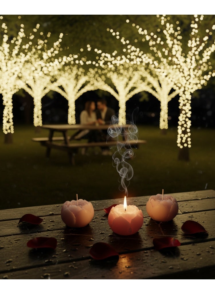 4pcs Pink Rose Scented Candle Gift Box – Romantic Soy Wax Candles for Mood Enhancement, Ambience Creation & Home Décor, Elegant Love-Inspired Candle Set - Image 3