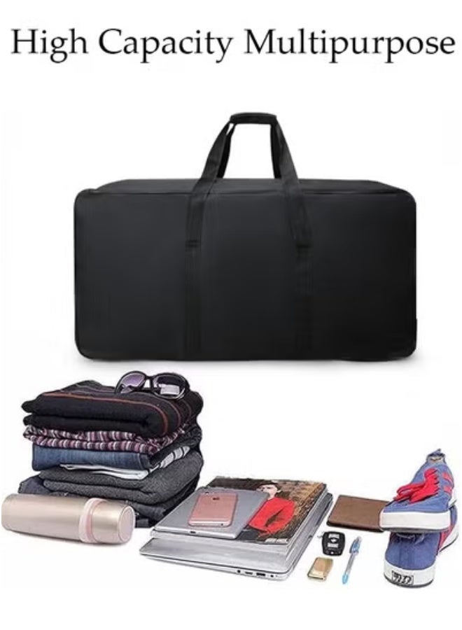 DUNISO Travel Duffle Bag Expandable Foldable Oxford Wheeled Rolling Duffel Bag Waterproof Lightweight Travel Luggage Bags with Wheels for Camping Hiking - Image 3