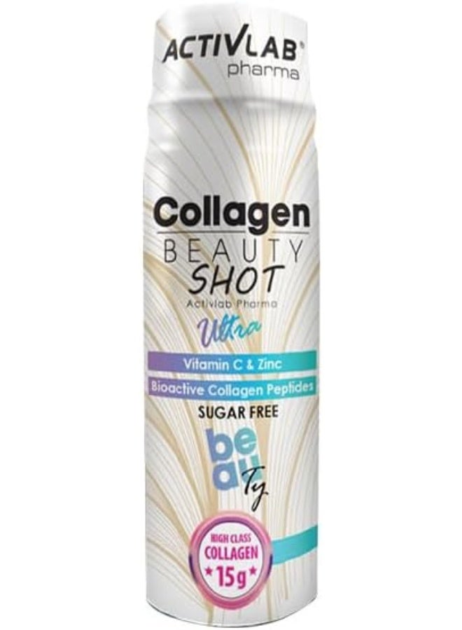 ACTIVLAB PHARMA Collagen Beauty Shot Ultra 15g, 12x80ml, Vitamin C+Zinc, Sugar Free - Image 2