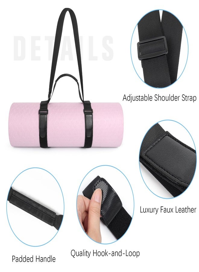 WOMACO Yoga Mat Strap, Adjustable Yoga Mat Carrier with Shoulder Strap & Handle for Women, Men (Black, 2 pack) - Image 5