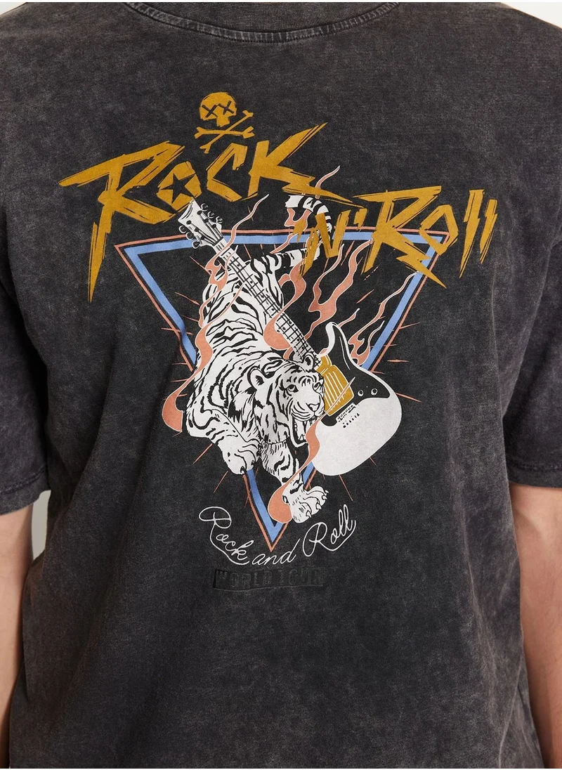 trendyol Graphic Crew Neck T-Shirt