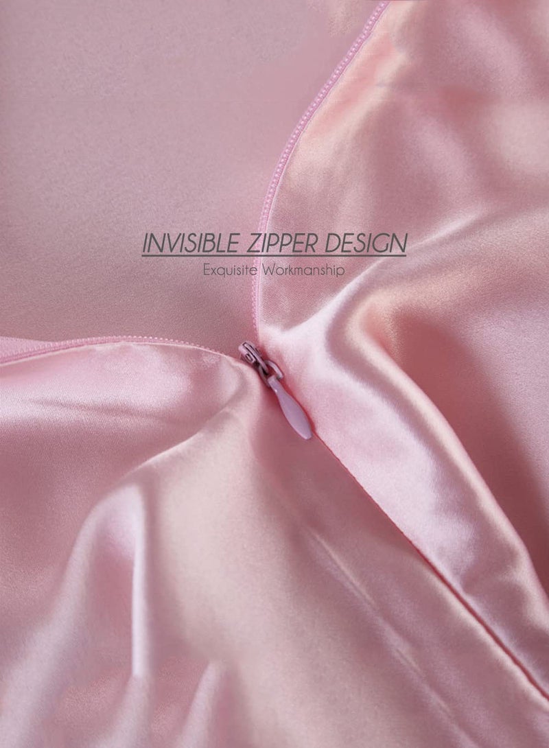 joyzzz Natural Pure Mulberry Silk Pillowcase for Hair and Skin, Hypoallergenic, Highest Grade Natural Silk Pillow Case with Hidden Zipper (1pcs,Standard 48x74cm, Pink) - Image 5